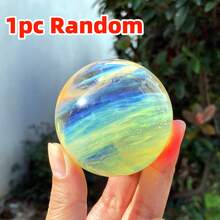 1pc Blue Quartz Sphere-A Hand-Polished And Carved Mineral Specimen, A Unique Holiday Gift For Christmas, Halloween, Valentine's Day, Easter, And Thanksgiving. - Multicolor - View 29