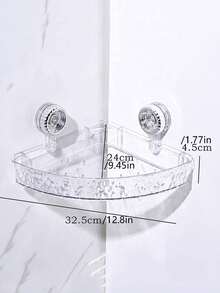 Suction Cup Wall Mounted Shelf, No-Drill, Damage-Free, Bathroom Vanity Storage Organizer - Multicolor - View 15