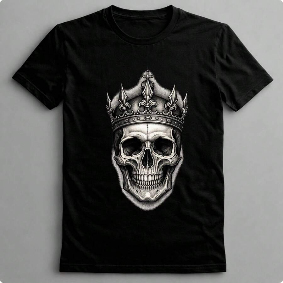 Suffix Skull T-Shirt Premium Shirt 100% Cotton Promotional Price Men's Women's Casual T-Shirt Streetwear - 最黑暗的 29 - 查看 1