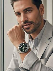 Fossil Men's Stainless Steel Watch With Quartz Movement And Leather Strap - Silver Ribbon Silver Plate - View 5