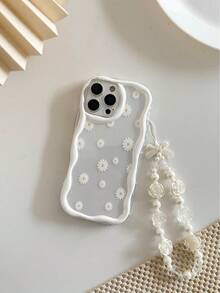 奶油菊花彩绘防摔手机壳，带链条，兼容 14、14 Pro、14 Pro Max、13、13 Pro、13 Pro Max、11、11 Pro Max、12、12 Pro、12 Pro Max、XR、XS、15、15 Pro、15 Pro Max、16、16 Pro、16 Pro Max、17、17 Pro、17 Air、17 Pro Max，高级防摔手机壳 - 彩色 - 查看 8