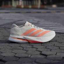 Adidas ADIZERO BOSTON 13 Cushioned Professional Running Shoes, A Great Gift For Boyfriend - Beige/Orange - View 3