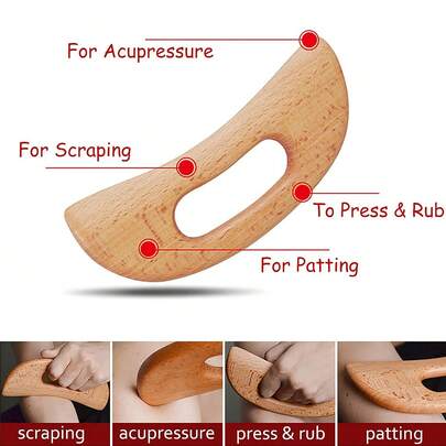 SilvaLex Wooden Massage Tool, Full Body Massager, Hand Massager, Leg Massager, Shoulder Massager, Shoulder & Neck Massage Tool, Facial Massage Tool, Back Massager, Waist Massager, Full Body Muscle Massager