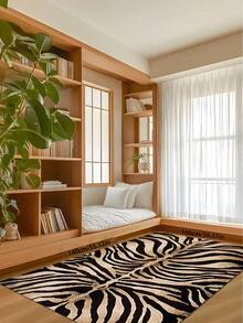 1 tấm thảm trang trí in hình ngựa vằn và hươu cao cổ, chất liệu nhung mềm mại, họa tiết ngựa vằn vàng đen, họa tiết ngựa vằn hồng đen, họa tiết hình học thời trang, thảm nghệ thuật phù hợp cho phòng ngủ, nhà bếp, nhà nông thôn, phòng khách, làm quà tặng và trang trí nhà cửa. - Nhiều màu - Xem 18
