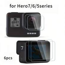 (6pcs/Set) Lens + Screen Protector Kit Compatible With Hero7/6/5, 9H Hardness, Easy To Apply, HD Clarity, Anti-Fingerprint, Scratch-Resistant - View 1