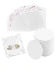 200/400个耳环展示卡珠宝礼品包装袋套装 - 彩色 - 查看 2