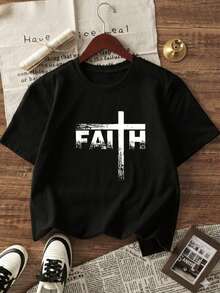 Camiseta de manga corta estampada para niños - suave, transpirable, camiseta de manga corta con cuello redondo, diseño de lata de soda vibrante, lavable a máquina, niños y niñas verano casual tops, tallas 110-150, camiseta de estampado de letras, moda divertida para niños, ropa cómoda para niños, camiseta de manga media para adolescentes - Negro - Ver 1