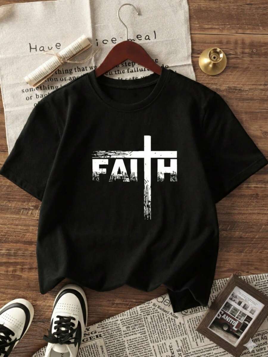 Camiseta de manga corta estampada para niños - suave, transpirable, camiseta de manga corta con cuello redondo, diseño de lata de soda vibrante, lavable a máquina, niños y niñas verano casual tops, tallas 110-150, camiseta de estampado de letras, moda divertida para niños, ropa cómoda para niños, camiseta de manga media para adolescentes - Negro - Ver 1