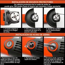 Esmeriladora Angular Herramienta Eléctrica para Metal y Piedra2500 W Con Motosierras + Taladro 3 En 1 Naranja - Tipo de Enchufe A USA (110-127V) - Ver 2
