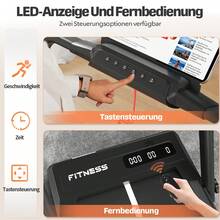 Devoko 3 In 1 Folding Treadmill, Walking Pad With 5% Incline, 2.5HP Electric Treadmill For Home Under The Desk, Remote Control - Black - View 7