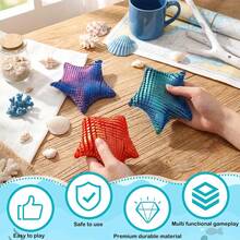 3D打印海星减压玩具，办公桌压力球玩具，成人焦虑缓解玩具，创意解闷神器，可活动关节人偶，独特礼物 - 彩色 - 查看 6