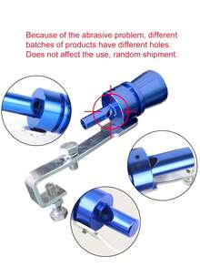 1个中号蓝色汽车涡轮增压哨排气管声音模拟器，适用于1.6L-2.0L排量，铝制排气阀噪音发生器，适用于摩托车、卡车、轿车、SUV - 汽车造型配件，万圣节恶作剧，圣诞节礼物，耐用汽车改装升级，排气声浪增强 - 藍色 - 查看 10