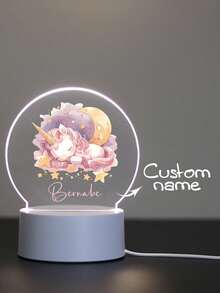 1pc Personalized Name Night Light, Children's Birthday Gift Customization, Friend Custom Gift, Bedroom Decor Customization, Party Decor Customization, Party Decor, Custom Moon Night Light, Back To School Gift - Black - View 55