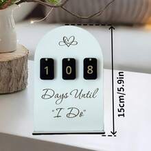 1pc "Our Wedding Countdown" Decoration, Wedding Decor, Bridal Gift, Wedding Planning Countdown - Style 1 - View 7