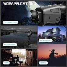 KLZO-ABS Night Vision Monocular USB-C Charging - 10x 40mm IR Night Vision, 16x Digital Zoom, 1.54-Inch HD Display, Ideal For Hunting, Camping, Wildlife Observation, Security Monitoring, Adventure Photography | Stylish Monocular Design | Portable Night Vision With 32G Card+Card Reader + Storage Pouch - LY001(32 Card+Card Reader+Storage Pouch) - View 11