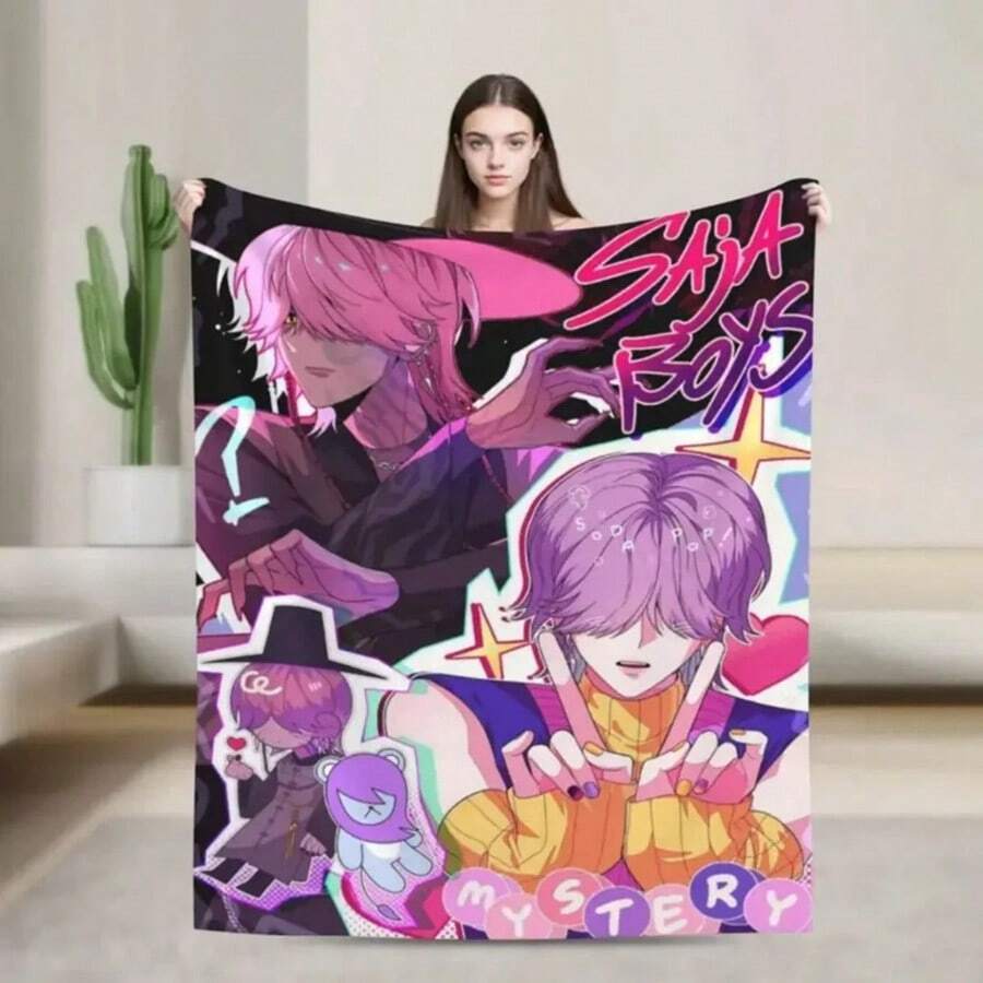 Product Image Flannel Blanket 2025 New KPOP Domen Hunters Zoey Print Soft Blanket For Fans Kids Adults For Christmas Gift - 彩色 - 查看 1