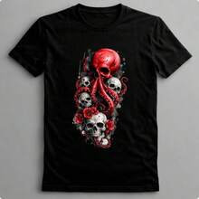 Suffix Skull T-Shirt Premium Shirt 100% Cotton Promotional Price Men's Women's Casual T-Shirt Streetwear - BLACK-EST 31 - 查看 5