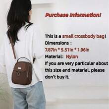 Seka Paul Women's Fashion Oxford Cloth Crossbody Bag, Solid Color Casual Versatile Shoulder Bag, Large Capacity Multi-Function Zipper Underarm Pocket, Commuter Portable Backpack, Polyester Lining, Lightweight And Durable, Metal Ring Decoration - Multicolor - View 11