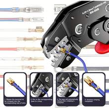 Non-Insulated 24-16 AWG Open Barrel Crimping Tool 0.25-1.5mm², Ratcheting Crimper For  Molex JST TE Terminals & EPC PCIE SATA Pins - 1 - 查看 5
