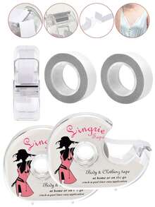 3/2/1pc PET Double-Sided Adhesive Anti-Glare Sticker - One-Time Use Underwear And Shirt Fixation Sticker - Invisible, Seamless, Transparent Anti-Glare Sticker. - Multicolor - View 1