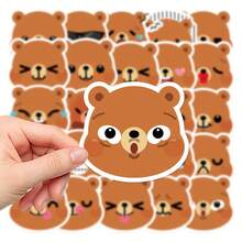 25 pegatinas lindas de emojis de osos para fundas de teléfono, portátiles, equipaje, diarios, ventanas y paredes - colores mezclados - Ver 7
