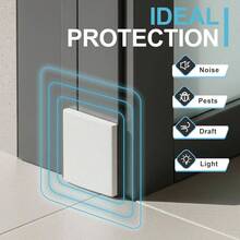 Door Corner Seals 12 Pieces Self - Adhesive Weather Stripping Draft Stopper Filler Seal Strip White Save Energy Installs Quickly Easily Keeping Out Cold 2x1.7x0.2 Inches - White - View 5