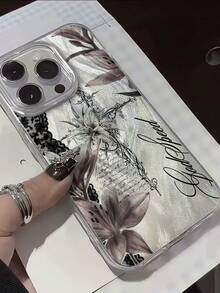 1 pièce Étui de téléphone portable gothique unique avec collage de croix sombre et de lys, graphique holographique au laser, imperméable, anti-traces de doigts, anti-rayures, doux et brillant. Compatible avec iPhone 16 Pro Max/16/16 Pro/16 Plus/15/15 Pro Max/15 Pro/11/12/13/14 Pro Max/11 Pro Max/12 Pro/12 Pro Max/13 Pro/13 Pro Max/14 Pro/14 Pro Max. Créatif et élégant. - Multicolore - Voir 2