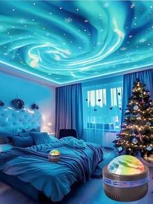 1 đèn chiếu cực quang, đèn LED chiếu ánh sáng cực quang, đèn ngủ bầu trời sao | Thích hợp cho phòng ngủ, trang trí phòng chiếu phim gia đình, quà tặng Giáng sinh, Halloween, đám cưới, tiệc tùng ngày lễ. - ánh sáng đa sắc - Xem 5