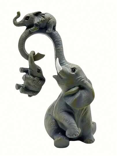 2 Stück/Set süße Elefanten Dekoration - Harz Kunsthandwerk für Heim- und Raumdekoration