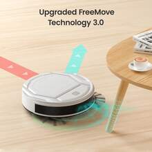 LEFANT M210(T) Robot Vacuum 3.1in Ultra Slim 11in Diameter Self-Charge 2200Pa Suction 120Mins Voice Control Pet Hair Carpet Precise Avoidance, Ideal For Cleaning Hard Floors In Kitchens And Living Rooms, White - 白色 - 查看 4