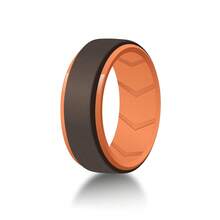 4 Packs Silicone Rings For Men, Comfort Fit 8mm Wide Rubber Wedding Band, Sweatproof Work Sport Ring For Gym, Workout, Travel & Outdoor Activities - Multicolor - View 7