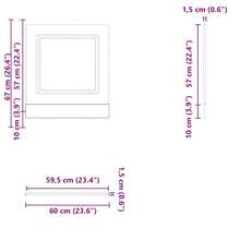 vidaXL Geschirrspülerblende Kalmar Altholz-Optik 60x1,5x67 cm - Braun - Übersicht 8