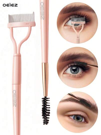 OEIEZ Ögonfranskam, ögonbrynsborste, fransseparator och brynspole, spooly för ögonbryn, mascaraseparatorverktyg, ögonmakeupverktyg