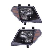 Front Halogen Headlight Assembly, For 2009-2020 Frontier Truck Black Headlights Headlamps Replacement Left+Right 26010ZL40A,26010ZL40B,NI2502188,NI2503188 - Default - View 3