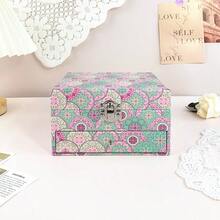 1个曼陀罗图案音乐盒首饰盒，旋转芭蕾舞女音乐盒，纸质花卉设计首饰收纳盒，带抽屉，可存放首饰、配饰，是母亲节、妇女节、情人节、婚礼、生日的理想礼物 - 曼陀羅花紋 - 查看 5