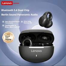 Lenovo 这款夹式蓝牙耳机采用开放式设计，升级至蓝牙5.4，有效防止漏音，佩戴舒适，延迟低。它是运动、音乐和游戏的理想之选。兼容苹果、华为、小米和OPPO手机，月光白配色。 - 月岩白 - 查看 2