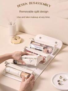 High-Quality Toiletry & Makeup Organizer Bag, Portable 4-In-1 Large Capacity Detachable Travel Cosmetic Bag - Multicolor - View 6