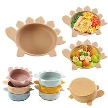 Platinum-Grade Silicone Baby Suction Bowls | Sunflower Design Toddler Feeding Bowls | Strong Suction Base Non-Slip Baby Tableware | 6M+ Baby Gift - Multicolor - View 1