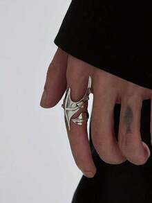 1PC Personalized Asymmetrical Hyperbole Cyber Punk Gothic Hip Hop Punk Alien Ring Alloy Finger Rings Jewelry Costume Accessories - Open Ring - View 1