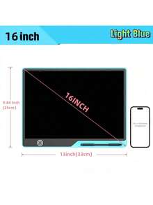 16 Inch/41cm USB Rechargeable LCD Writing Tablet, Type-C Charging Electronic Drawing Board, Educational Birthday Gift - Multicolor - View 9