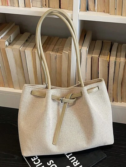 1pc Minimalist Large Capacity Women Tote Bag, Shoulder Bag Suitable For Travel, Shopping, Vacation, Fits Clothes & Textbooks