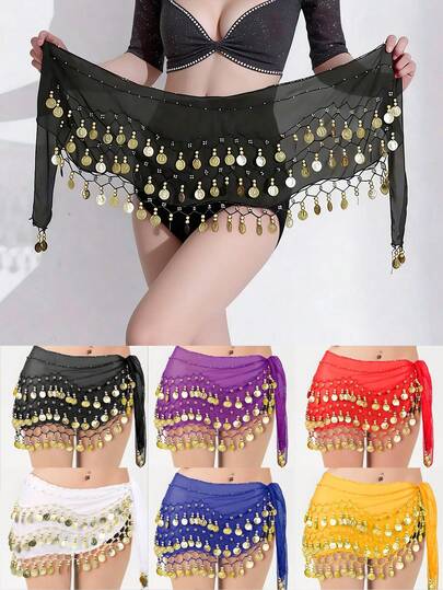 1 Set Metal Mesh Waist Chain Belt, Bohemian Style Belly Dance Waist Chain Waist Skirt Waist Decor, Suitable For Dancing