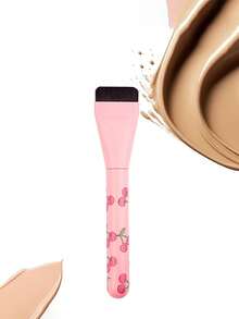 1支樱桃印花软柄无痕遮瑕刷，超薄粉底刷，新手适用面膜刷 - 彩色 - 查看 8