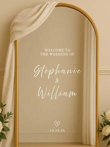 婚禮裝飾用客製化鏡面貼紙、婚禮告示牌 DIY 貼紙、Welcome To The Wedding 鏡面字母貼紙、Just Married 婚禮婚姻裝飾、婚禮伴手禮 - 彩色 - 查看 2