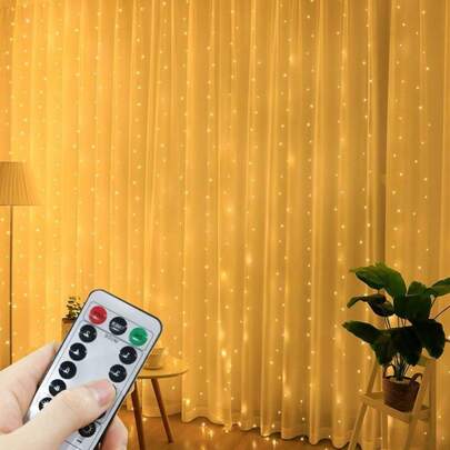 LED String Lights With Remote Control For Room, Home, Bedroom Decor, Suitable For Window, Wall, Wedding, Birthday, Party, Holiday Decoration