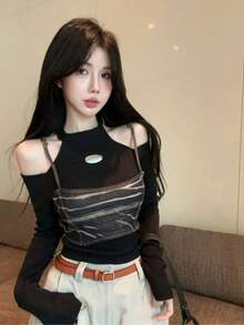 Women Tops - Black - View 9
