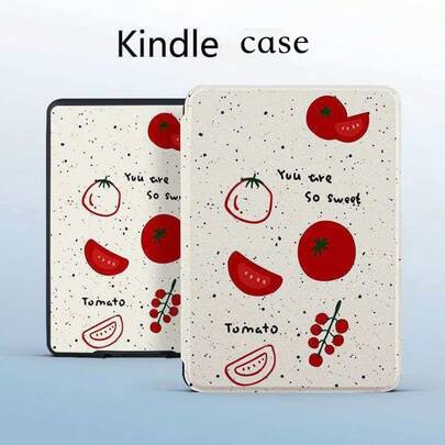 高级通用迷你番茄主题电子阅读器保护套：纤薄轻巧，防摔耐用，便于携带，采用全方位防摔设计。兼容多种电子阅读器型号，确保您出行无忧。触感细腻，握感舒适，做工精良。