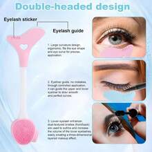 硅胶洁面刷，双头面部去角质磨砂刷，毛孔清洁刷，唇部去角质按摩器，卸妆护肤 - 彩色 - 查看 5