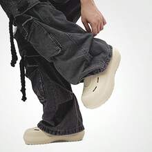 Dép lê nam cỡ lớn màu đen khoét rỗng, dép bít mũi mùa hè mới, đế dày thoáng khí, dép EVA chống trượt, dép xăng đan ngoài trời cao cấp. - Màu Khaki - Xem 3