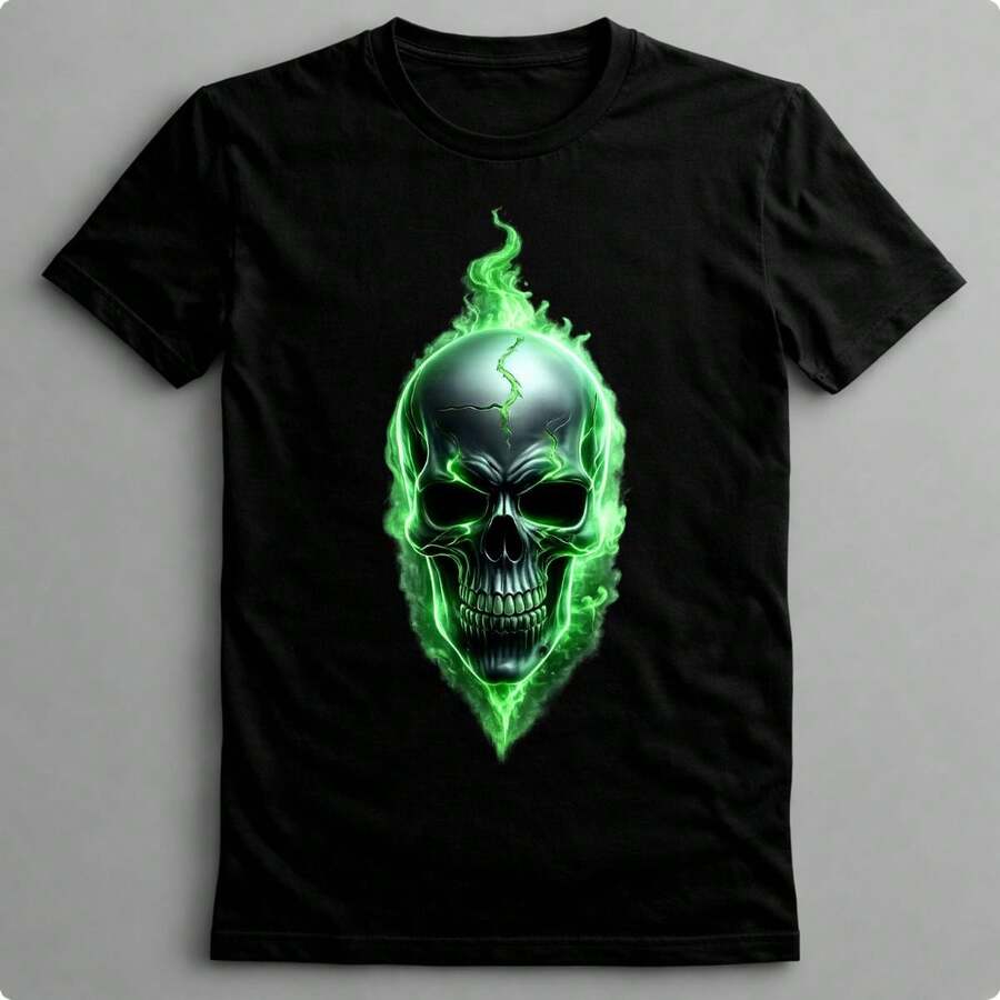 Suffix Skull T-Shirt Premium Shirt 100% Cotton Promotional Price Men's Women's Casual T-Shirt Streetwear - Black-Est 04 - 查看 1